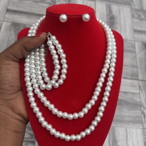 Two in one pearl necklace set