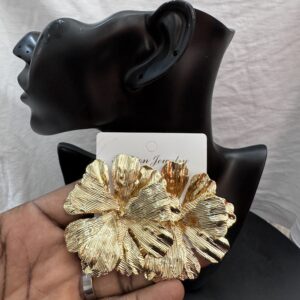 Gold statement earrings