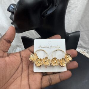 Gold statement earrings