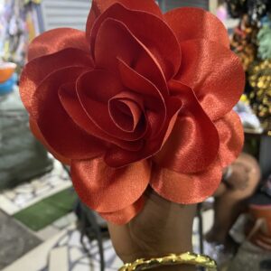 Flower brooch orange