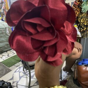 Flower brooch pin wine