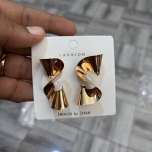 Gold statement earrings