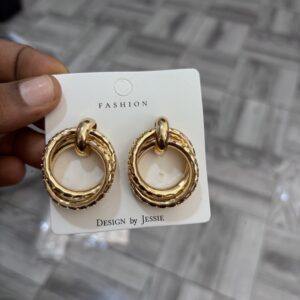 Gold statement earrings