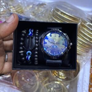Leather watch set