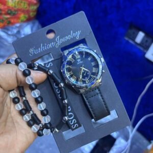 Leather watch set